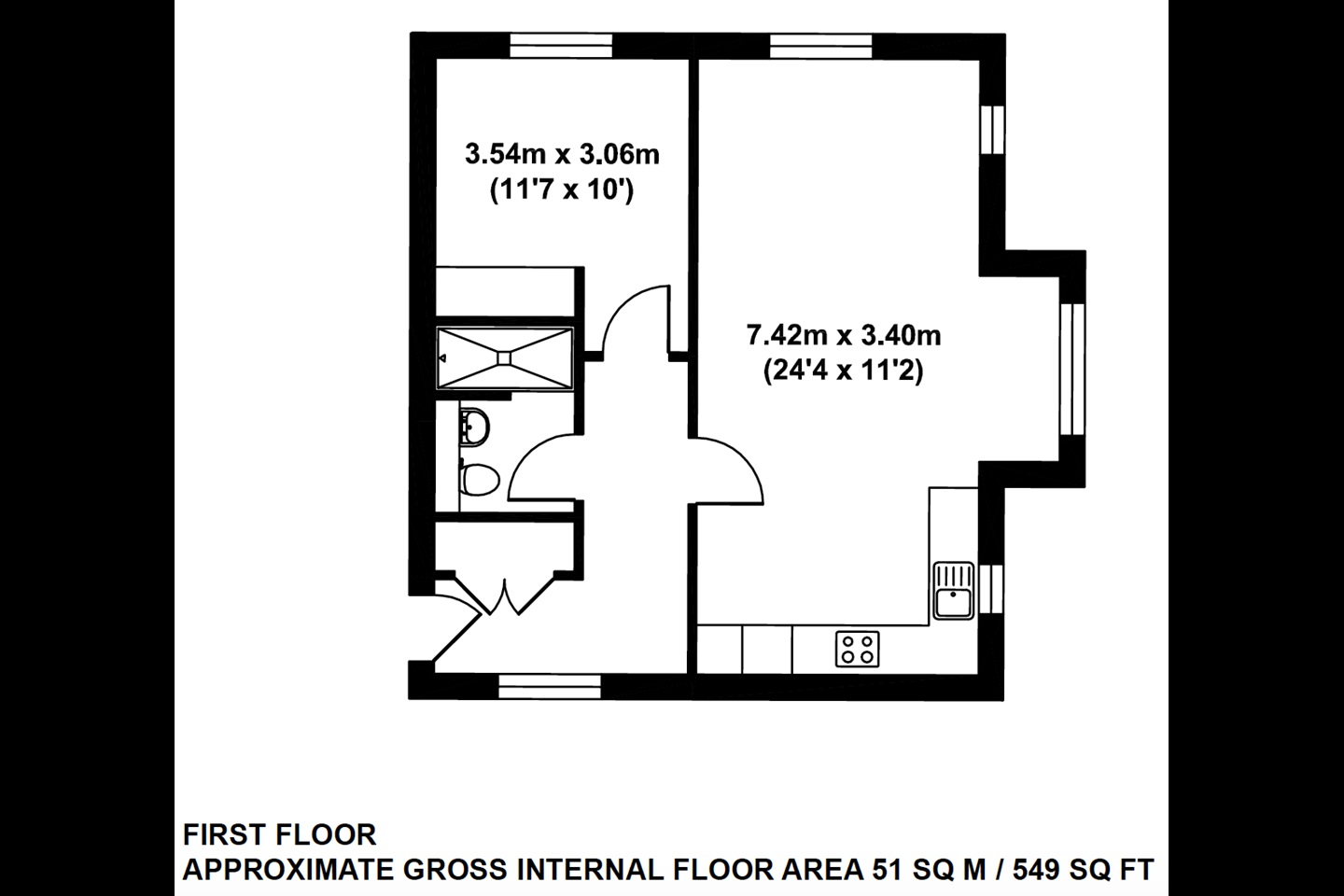 Egham 1 Bed Flat, Carta House, TW20 To Rent Now for £1,350.00 p/m
