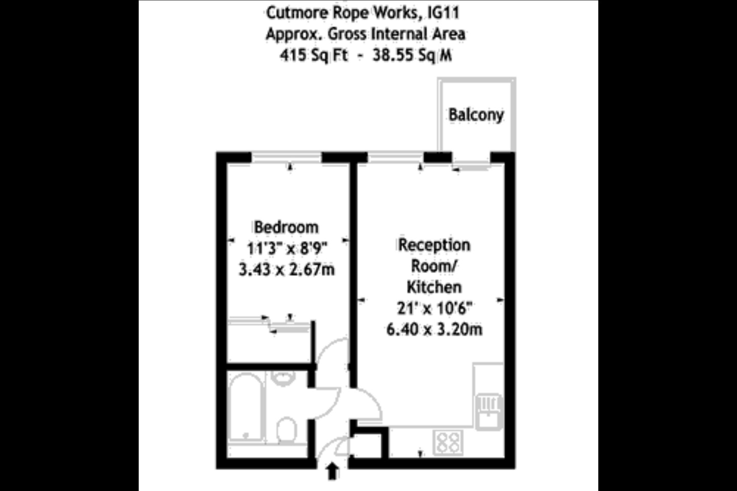 Barking 1 Bed Flat, Cutmore Ropeworks, IG11 To Rent Now for £1,525.