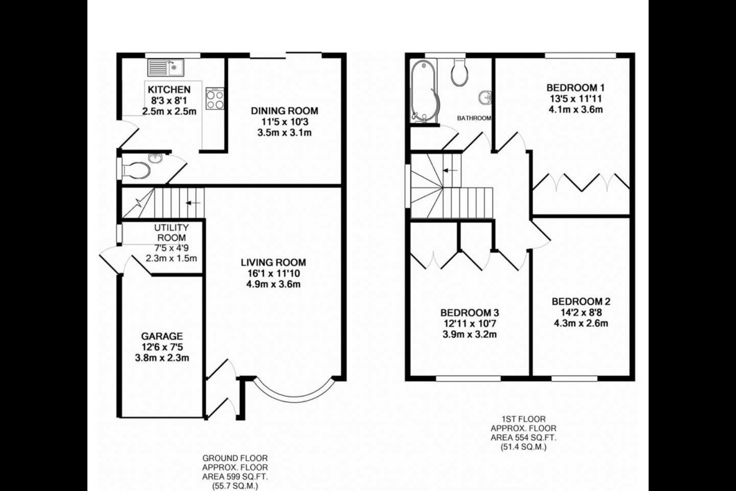 Frimley Green, Camberley 3 Bed SemiDetached House, Gresham Way, GU16