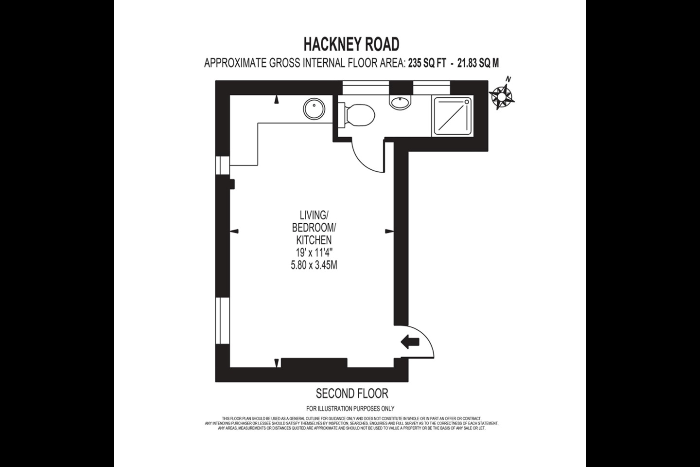 London Studio Flat, Hackney Road, E2 To Rent Now for £1,600.00 p/m