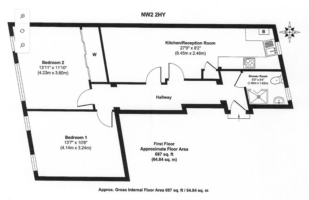London 2 Bed Flat, Finchley Road, NW2 To Rent Now for £1,770.00 p/m