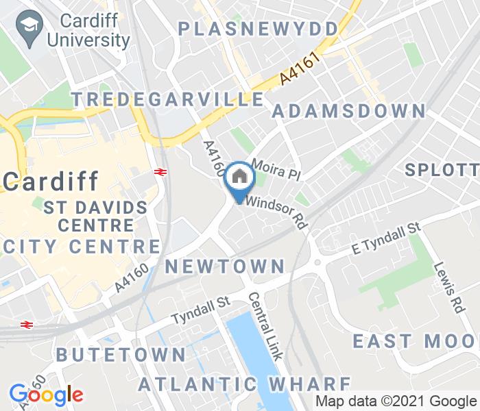 Cardiff Studio Flat, Adam Street Gardens, CF24 To Rent Now for £676