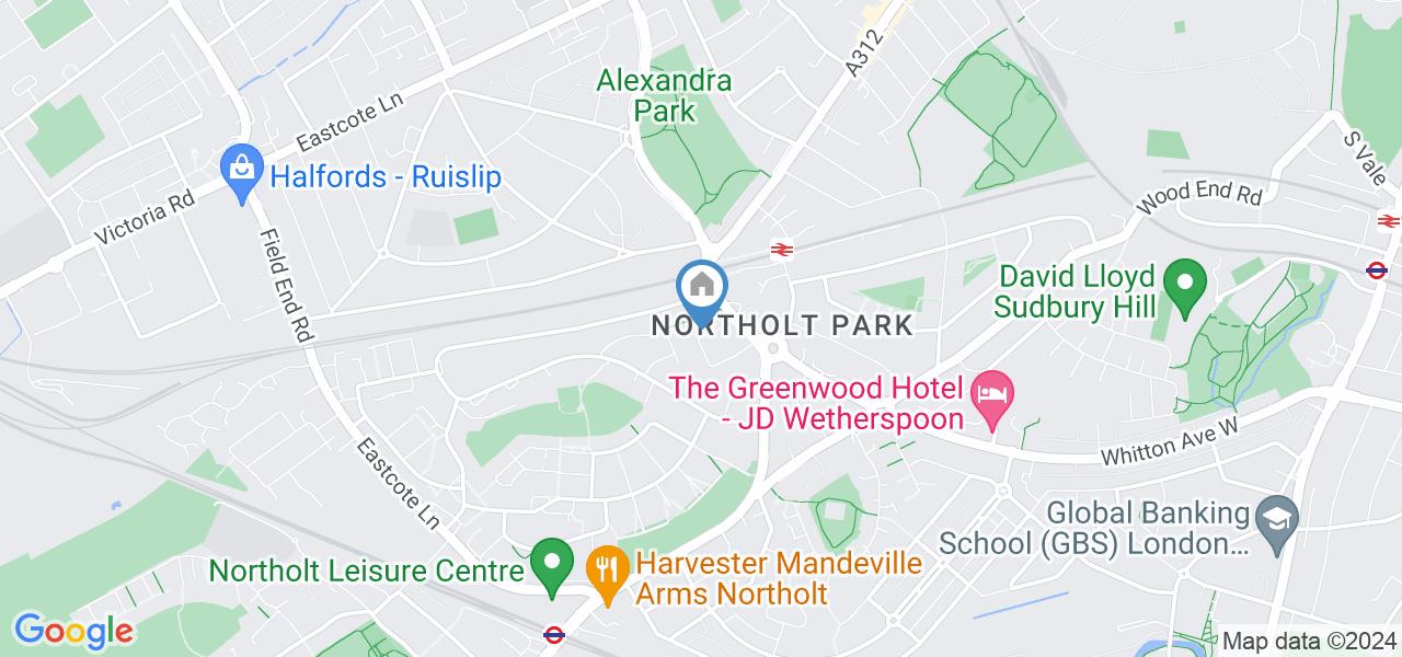 London Bedsit, Danemead Grove, UB5 To Rent Now for £950.00 p/m