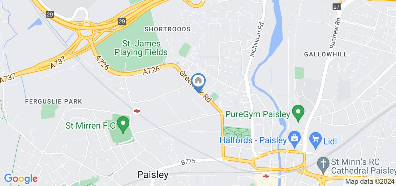 Paisley 2 Bed Terraced House, Greenock Road, PA3 To Rent Now for £