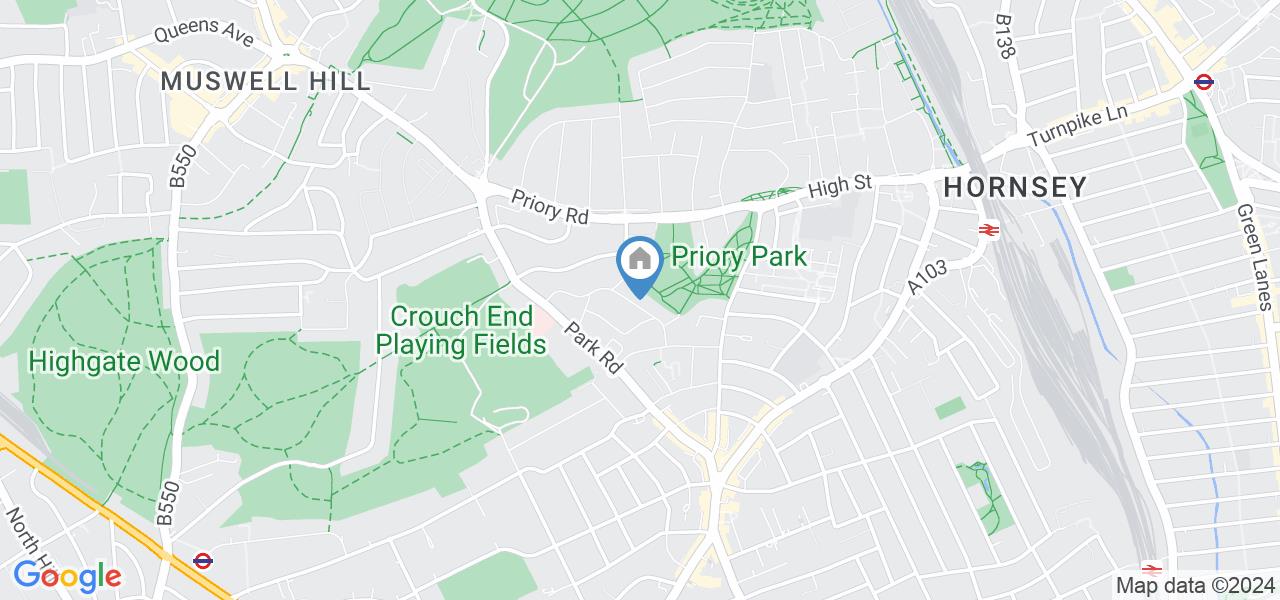 London Studio Flat, Barrington Road, N8 To Rent Now for £1,100.00 p/m